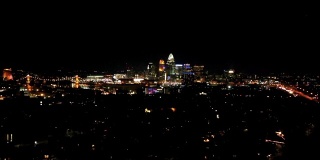 俄亥俄州辛辛那提市夜间的超级影像