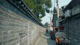骑在胡同(车道),北京,中国。视频素材模板下载