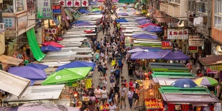 在孟角的传统市场俯视图