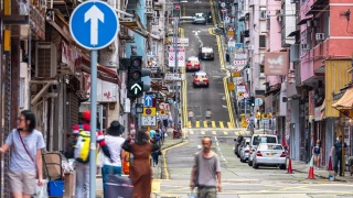 时间流逝的人群在香港行走视频素材模板下载