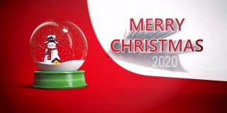 圣诞快乐雪人屏幕2020。(loopable)