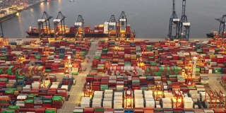 中国深圳的集装箱码头