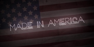 一段介绍霓虹灯的视频，上面写着:美国制造