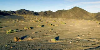 中国新疆戈壁沙漠航拍图。