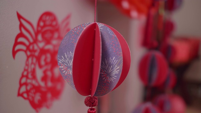 中国新年装饰品的房间
