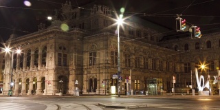 维也纳歌剧院，奥地利，1080p时光流逝之夜