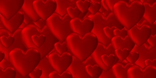 情人节的概念;喷出红色的心。