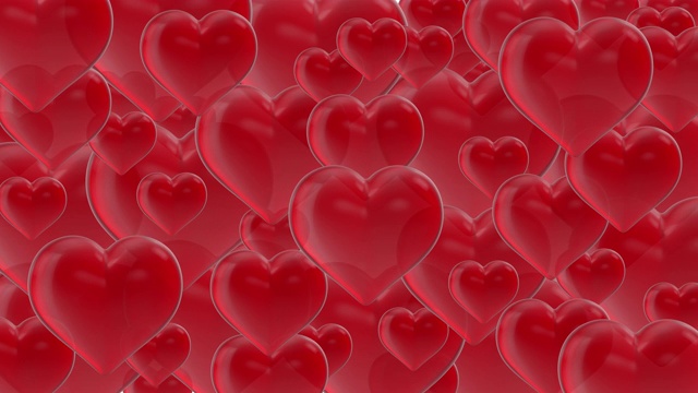 情人节的概念;喷出红色的心。