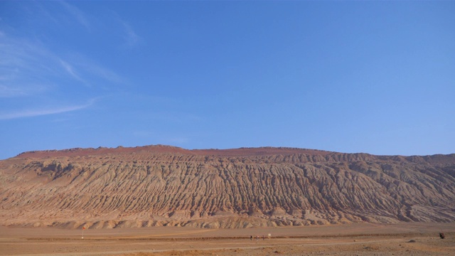 中国新疆吐鲁番火焰山的自然景观。