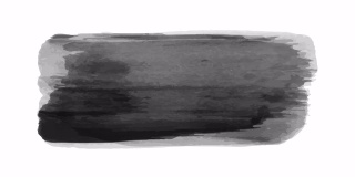 垃圾水彩颜料笔触画背景。动画手绘笔触在白色的背景。垃圾水笔触动画。灰色和黑色边框设计。