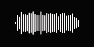 声波的运动。视频波形图，根据音乐的轻柔节奏移动。