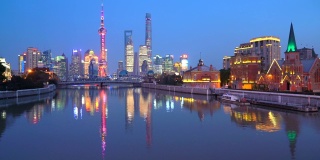 中国上海的天际线。