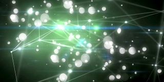 连接的光点与绿色的光从一个点移动到另一个点，而这里是气泡动画