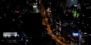 日本名古屋城市街道鸟瞰图