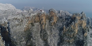 中国湖南张家界天子山雪景