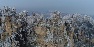 中国湖南张家界天子山雪景