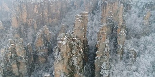 中国湖南张家界天子山雪景