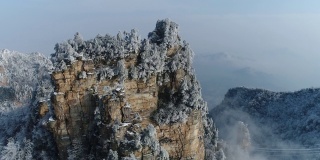 Snow at tianzi mountain, zhangjiajie,Hunan,China