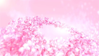粉红色玫瑰花瓣流动背景在4K视频素材模板下载