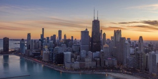 芝加哥市中心城市景观Hyper Lapse