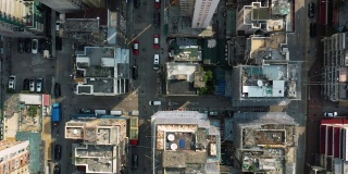 从空中俯瞰拥挤的香港