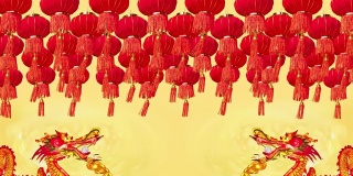 农历新年花灯在中国城镇地区。