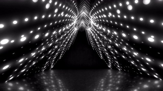 灯光led舞蹈三角隧道环形走廊。无缝的形象。视频素材模板下载