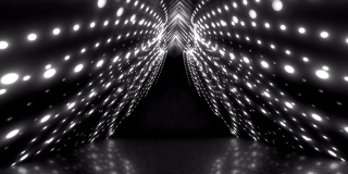 灯光led舞蹈三角隧道环形走廊。无缝的形象。