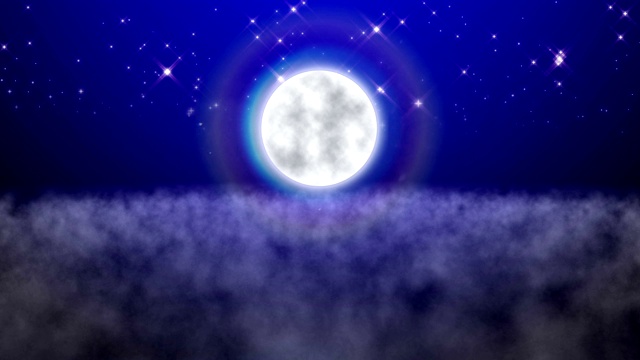 梦见云上的满月