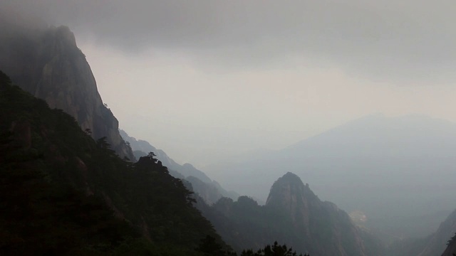 黄山的岩石，黄山，中国