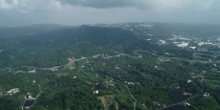 台湾中部山脉的鸟瞰图