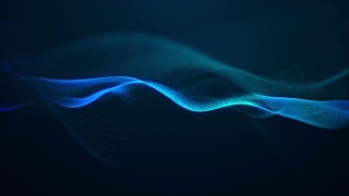 美丽抽象的波浪技术背景与蓝色光数字效果的企业理念视频素材模板下载