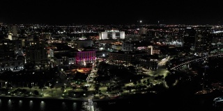 佛罗里达西棕榈滩的夜间天线