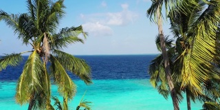 马尔代夫岛鸟瞰图