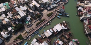 香港航拍v93俯瞰大澳渔村鸟瞰
