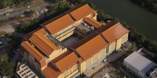 香港航拍v117近鸟瞰图低飞文物博物馆周围