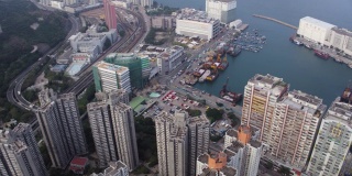 香港航拍v144鸟瞰柴湾地区