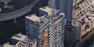 香港航拍v187近鸟瞰低飞公寓周围