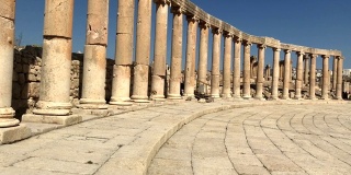 约旦古Jerash古城，有希腊、罗马帝国遗址、文化、建筑、景观的地方
