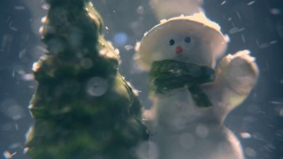 圣诞雪花球的慢镜头，特写视频素材模板下载