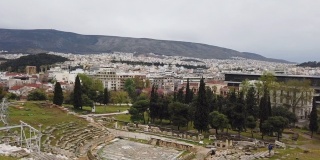 希腊伯罗奔尼撒半岛的雅典城全景