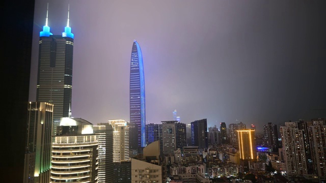 深圳城市景观，建设航拍全景4k时间推移中国