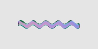 彩虹渐变抽象形状三维渲染运动