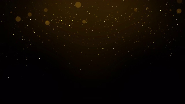 金色粒子下落-无缝循环4K动画