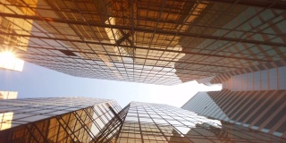 全球银行城商务区与摩天大楼经济发展增长