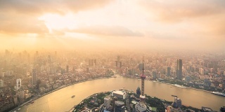 时间流逝——上海鸟瞰图
