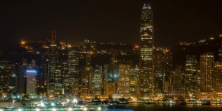 Wide day to night transition time lapse of Hong Kong skyline. 2 of 2