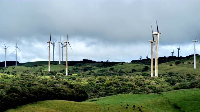 哥斯达黎加乡村:风车