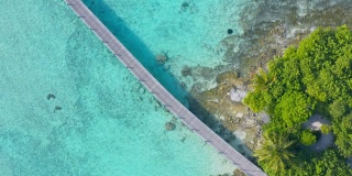 无人机拍摄的热带岛屿