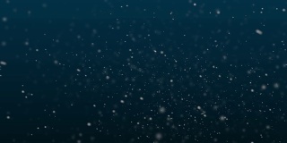 镜头扭曲雪，落下的雪孤立在黑色背景4K用于合成，运动图形，大和小雪雪花，